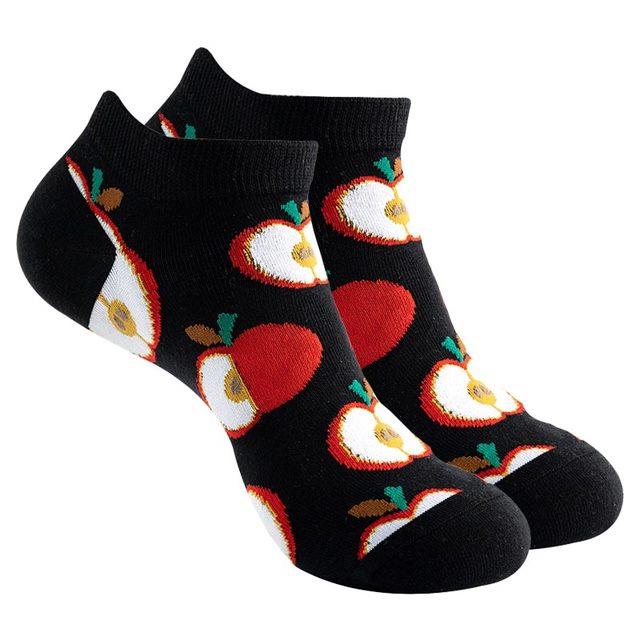Apple Pattern Ankle Socks (Adult Medium - Women's Shoe Sizes 5 - 10)