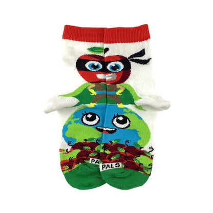 Apple Super Hero Socks from the Sock Panda (Ages 3 - 7)