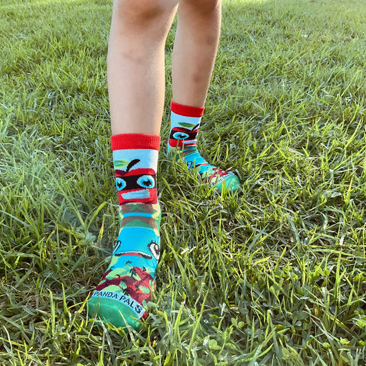 Apple Super Hero Socks from the Sock Panda (Ages 3-7)