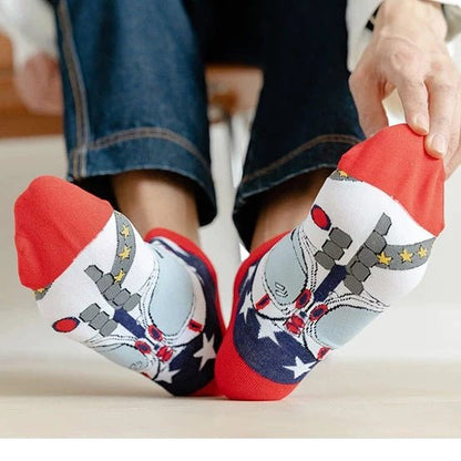 Astronaut Ankle Socks (Adult Large - Men's Shoe Sizes 8 - 12)