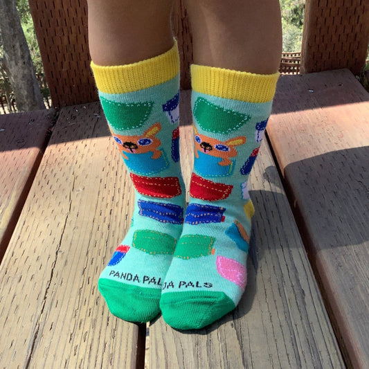 Baby Kangaroo in Pocket Socks (Ages 3 - 7) from the Sock Panda