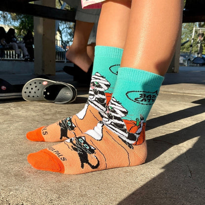 Bad Cat Mummy Socks (Ages 3 - 7) from the Sock Panda