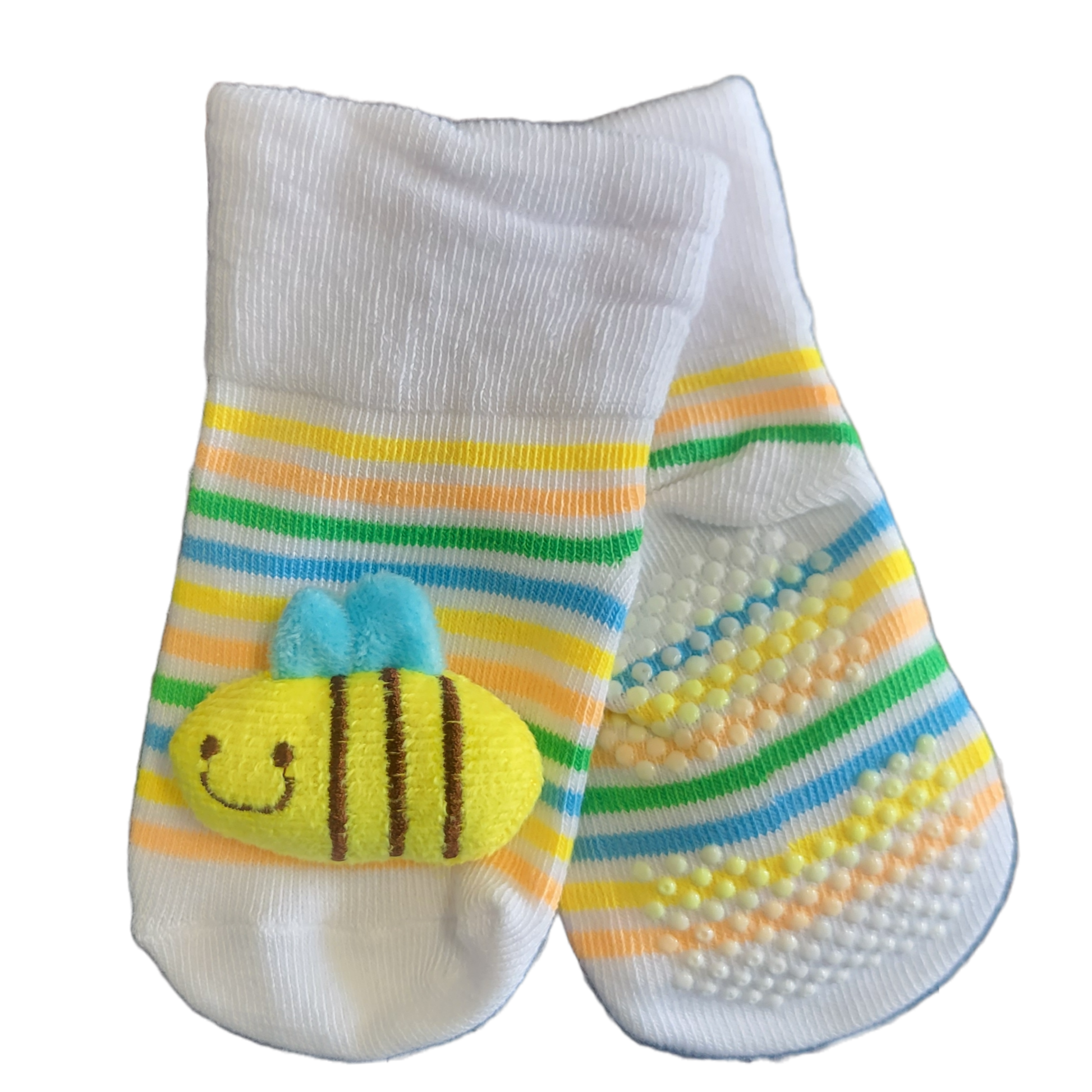 Bee Anti - Slip Slipper Boot Socks (Ages 6 mo. - 1 yr)