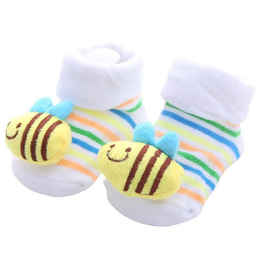Bee Anti - Slip Slipper Boot Socks (Ages 6 mo. - 1 yr)