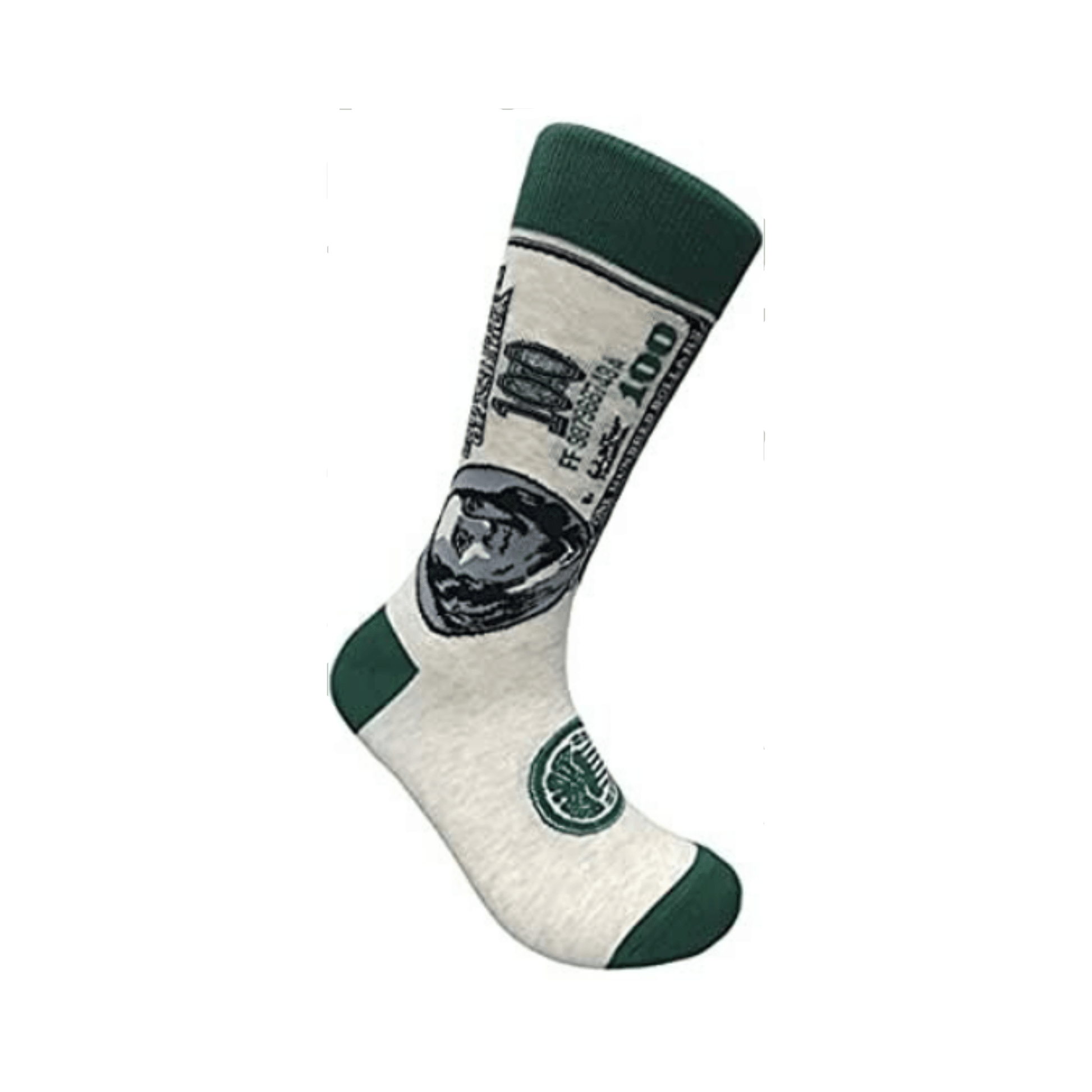 Benjamin Franklin 100 Dollar Bill Socks (Adult Large)