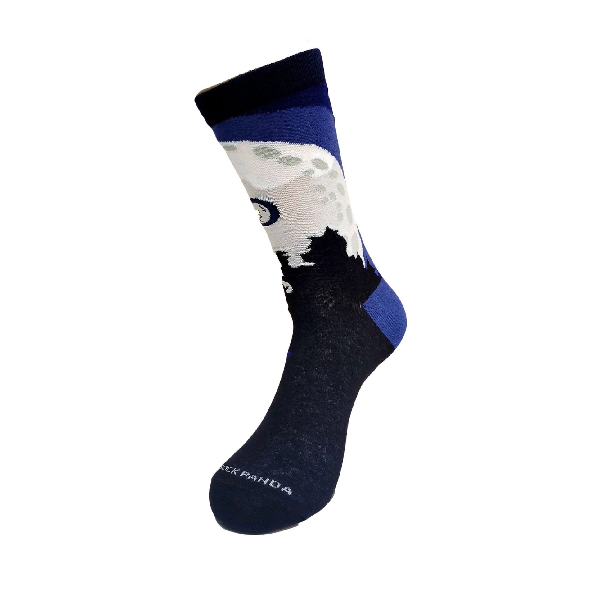 Big Foot Riding a Bike by the Moon Socks from the Sock Panda (Adult Medium - Women's Shoe Sizes 5 - 10)