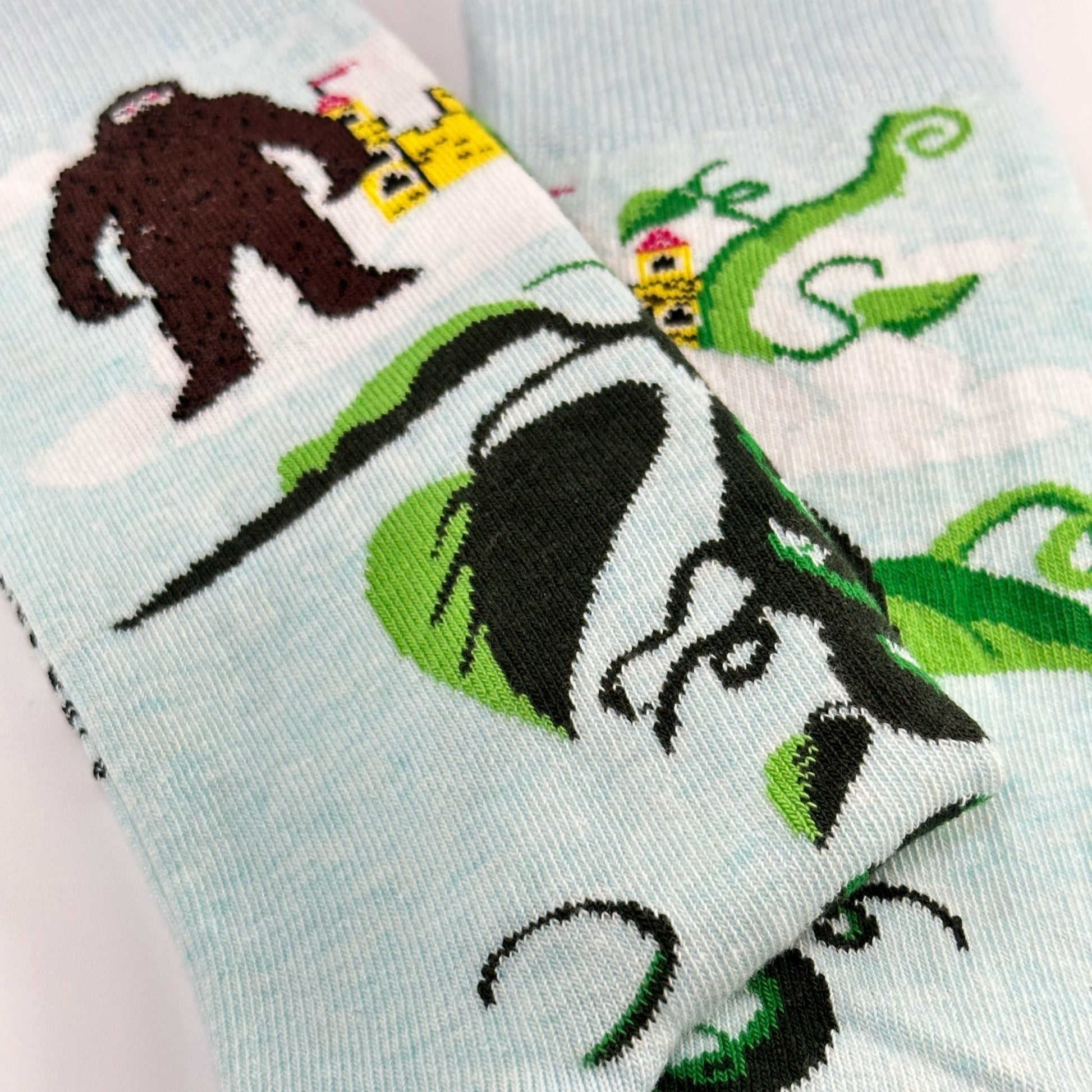Bigfoot and the Beanstalk Socks from the Sock Panda (Adult Large - Men's Shoe Sizes 8 - 12)