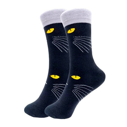 Black Cat Socks from the Socks Panda (Adult Medium - Women's Shoe Sizes 5 - 10)