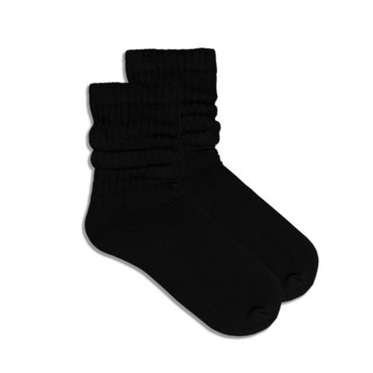 Black Slouch Socks (Adult Medium - Women's Shoe Sizes 5 - 10)