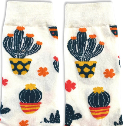 Cactus Pattern Socks (Adult Medium - Women's Shoe Sizes 5-10)