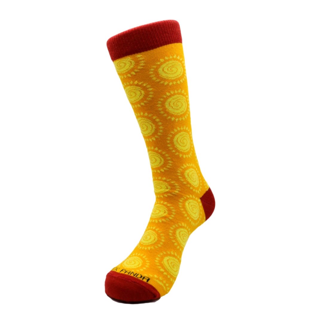 Celestial Sun Pattern Socks from the Sock Panda