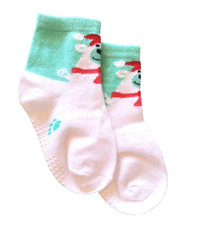 Festive Polar Bear Socks for Kids (Ages 1-7)