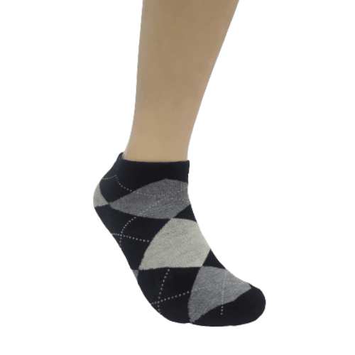 Colorful Argyle Ankle Socks (Adult Medium