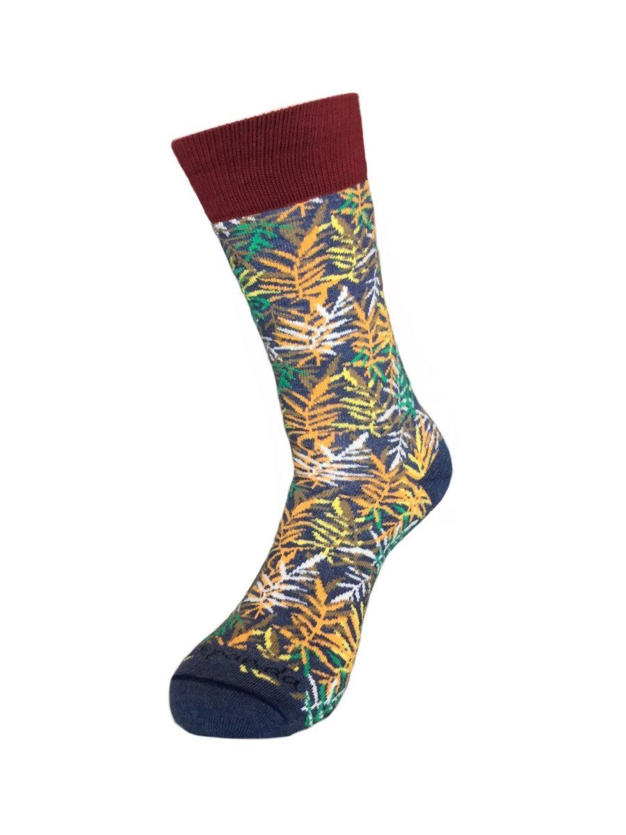 Colorful Fall Leaves Pattern Socks from the Sock Panda Fall Leaves