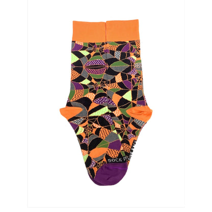Colorful Spiderweb Pattern Socks from the Sock Panda (Adult Small - Shoe Sizes 2 - 5)