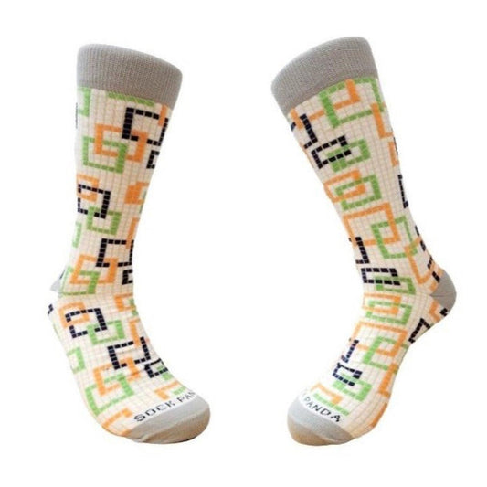 Colorful Square Pattern Socks from the Sock Panda (Adult Medium - Women's Shoe Sizes 5 - 10)
