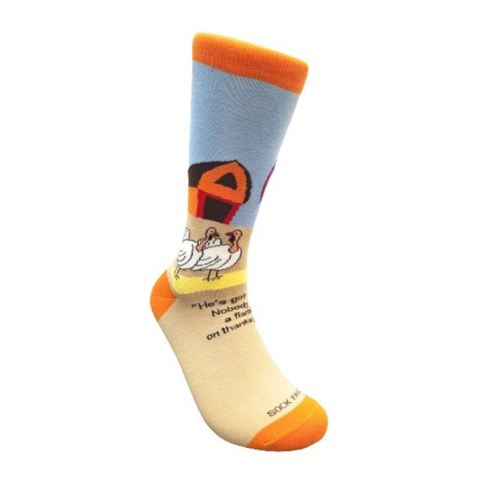 Comical Thanksgiving Turkey Socks from the Sock Panda