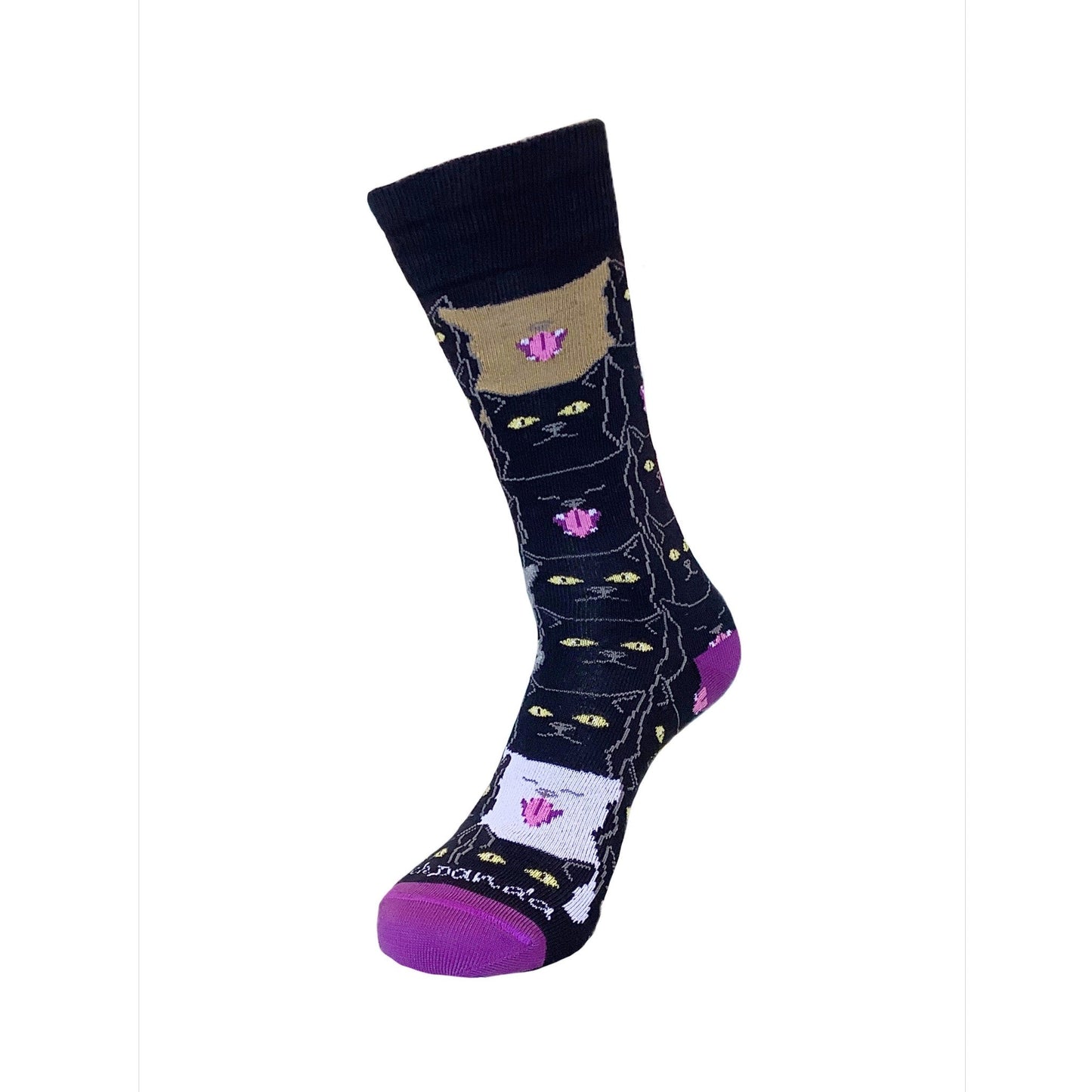 Cool Black Cat Pattern Socks from the Socks Panda (Adult Medium)