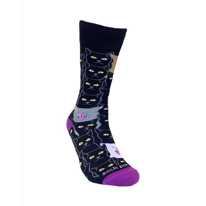 Cool Black Cat Pattern Socks from the Socks Panda (Adult Medium)