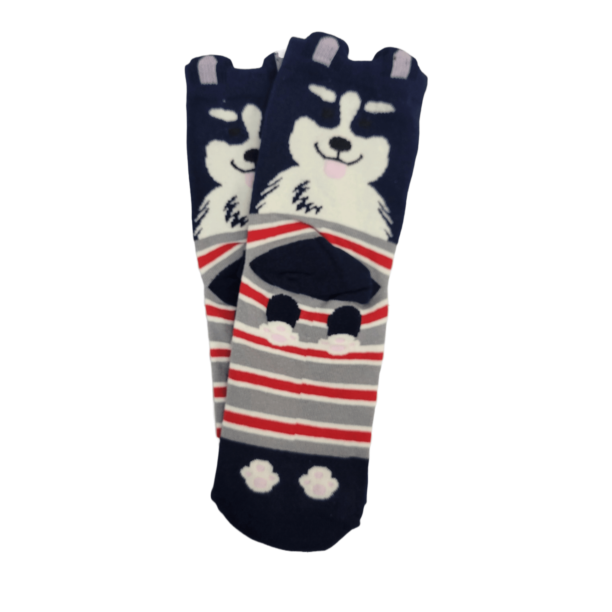 Cute Dog Patterned Crew Socks (Adult Medium - Women's Shoe Sizes 5 - 10)