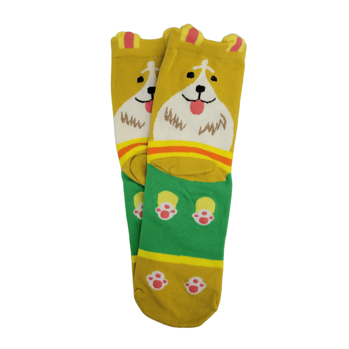 Cute Dog Patterned Crew Socks (Adult Medium - Women's Shoe Sizes 5 - 10)