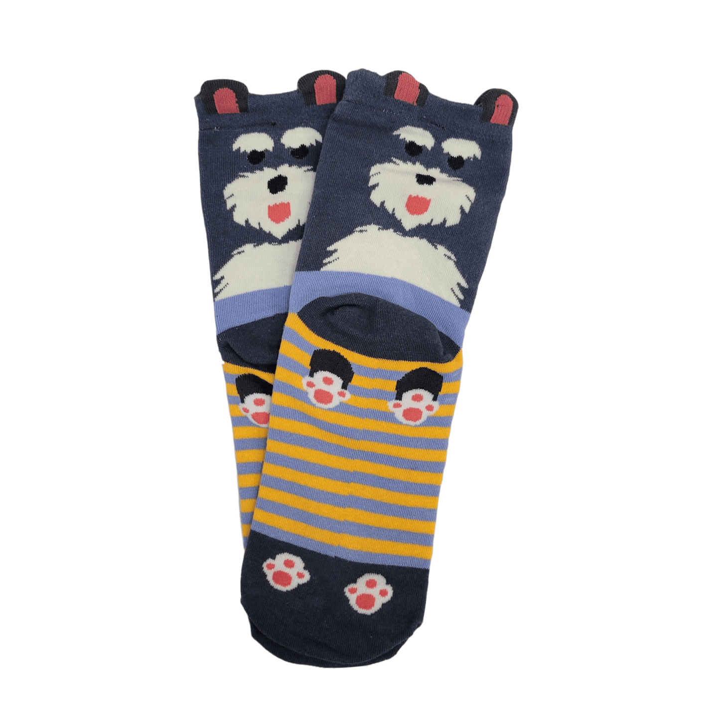 Cute Dog Patterned Crew Socks (Adult Medium - Women's Shoe Sizes 5 - 10)