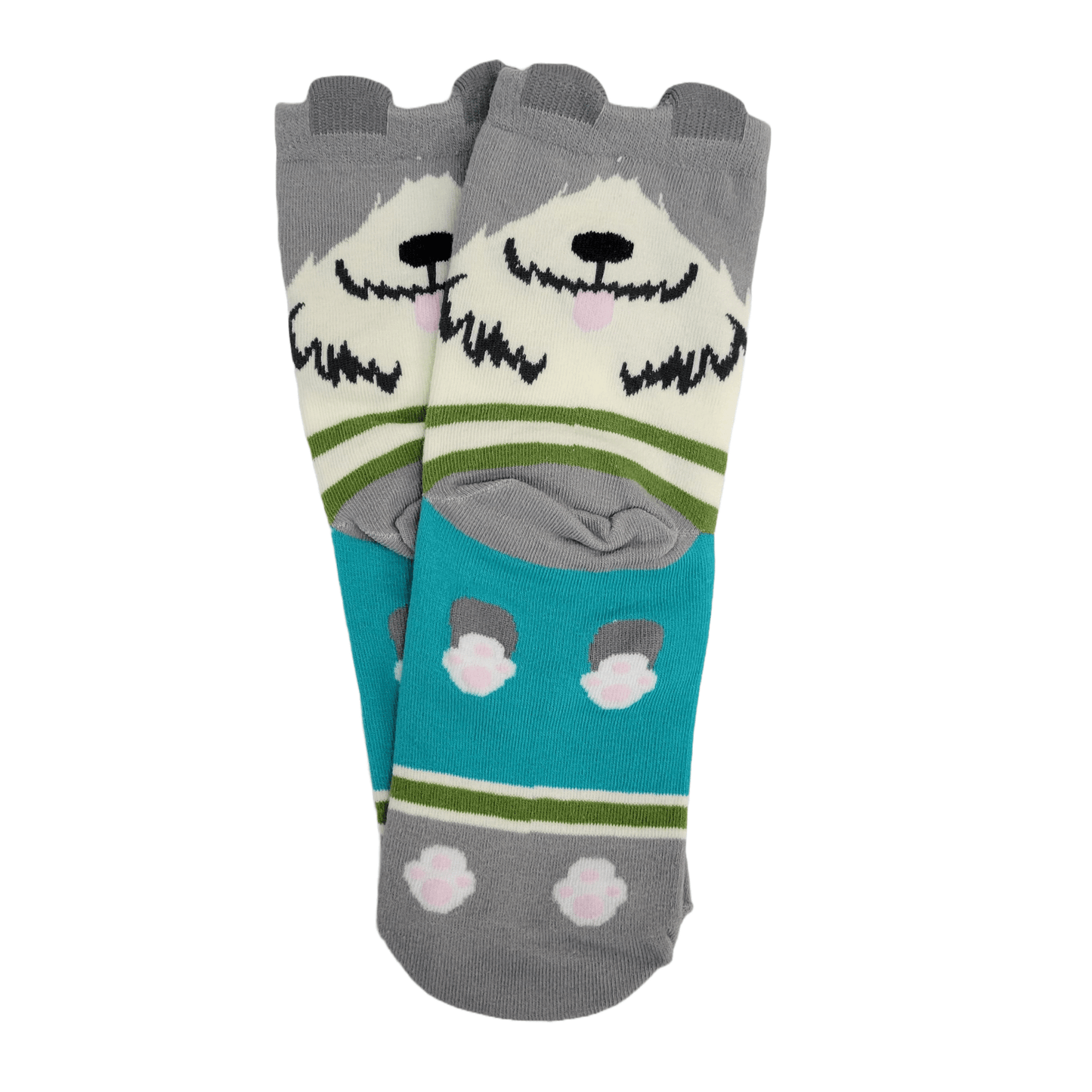Cute Dog Patterned Crew Socks (Adult Medium - Women's Shoe Sizes 5 - 10)