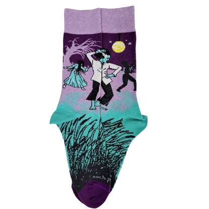 Dancing Ghouls and Monsters Socks from the Sock Panda (Adult Medium - Women's Shoe Sizes 5 - 10)