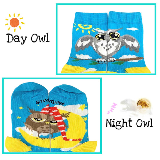 Day and Night Owls Socks (Ages 3 - 7) from the Sock Panda