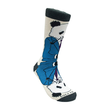 Dignified Reflective Panda Wearing a Suit Socks (Adult Large - Men's Shoe Sizes 8 - 12)