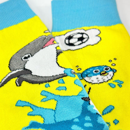 Dolphins and Soccer Socks from the Sock Panda (Adult Large - Men's Shoe Sizes 8 - 12)