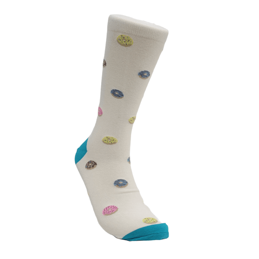 Donut Pattern Socks (Adult Large - Men's Shoe Sizes 8 - 12)