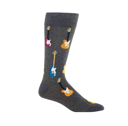 Electric Guitar Pattern Socks from the Sock Panda (Adult Large)