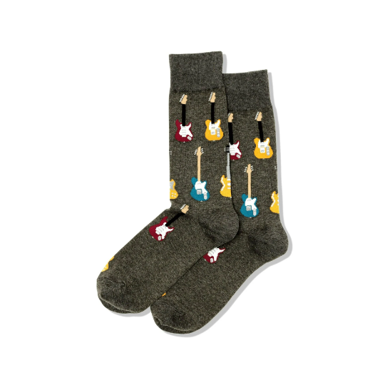 Electric Guitar Pattern Socks from the Sock Panda (Adult Large)