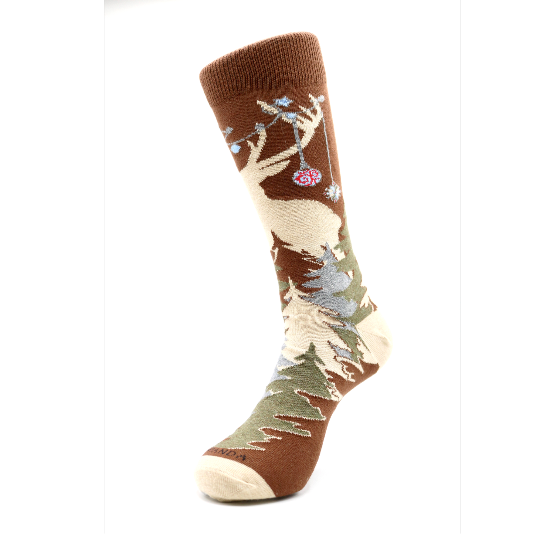 Reindeer in the Mountains Holiday Socks (Adult Large) from the Sock Panda