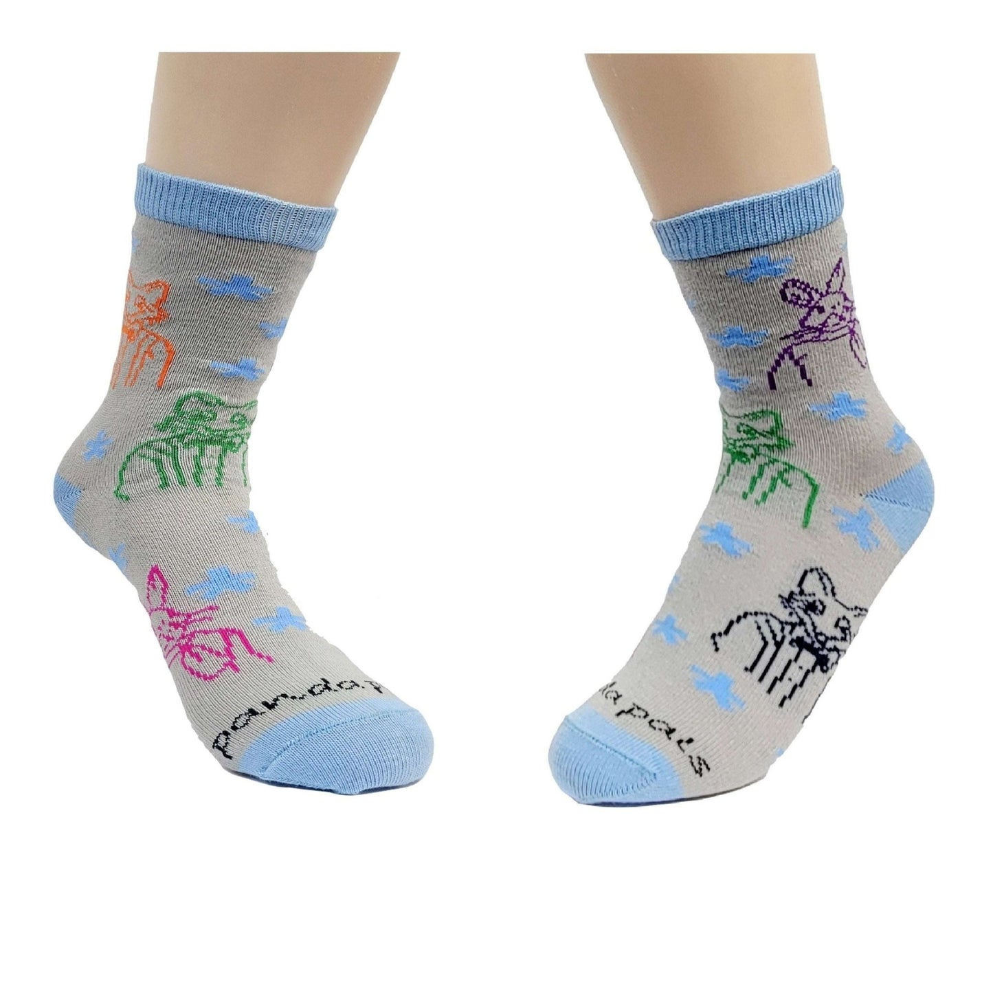 Embroidery Style Animal Pattern Socks from the Sock Panda (Ages 3 - 7)