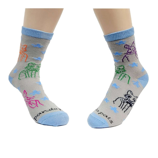 Embroidery Style Animal Pattern Socks from the Sock Panda (Ages 3 - 7)