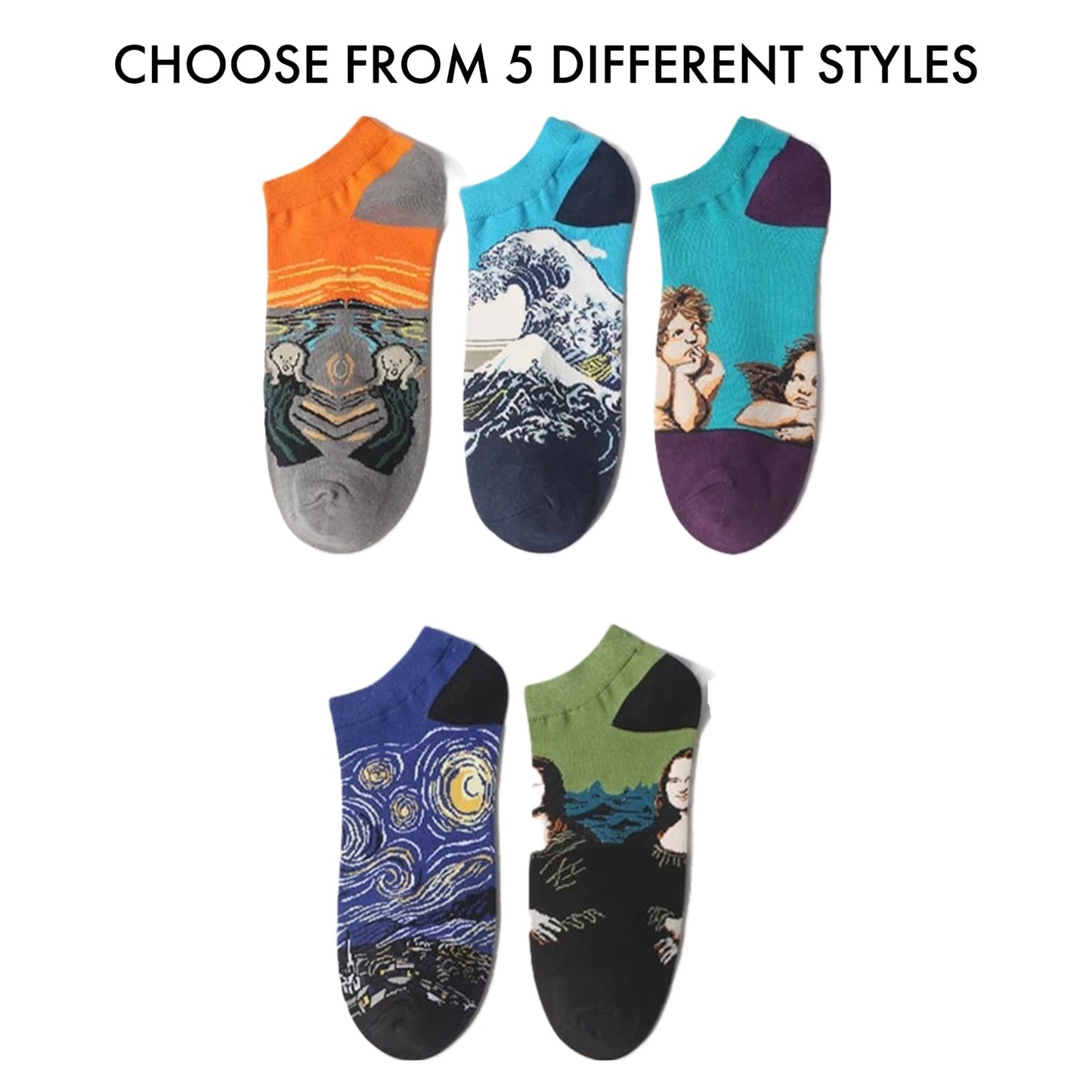 Famous Art Ankle Socks from the Sock Panda