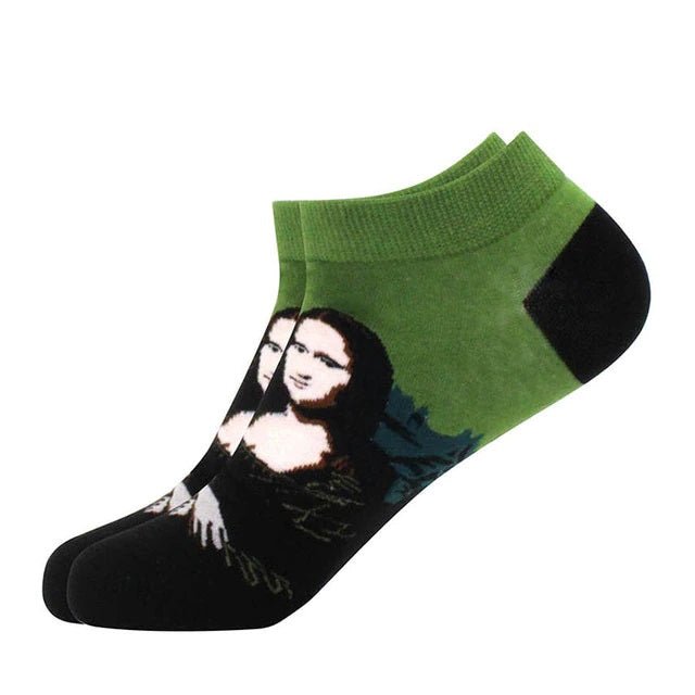Famous Art Ankle Socks from the Sock Panda - Mona Lisa