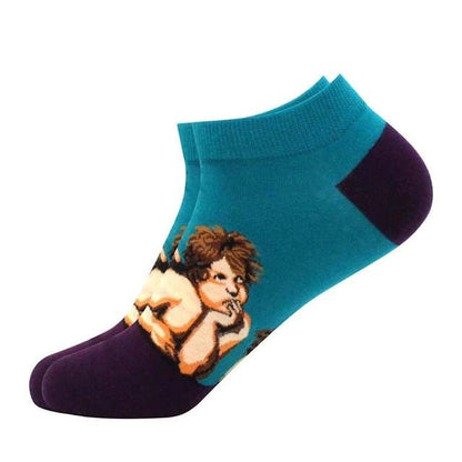 Famous Art Ankle Socks from the Sock Panda - two Cherubs