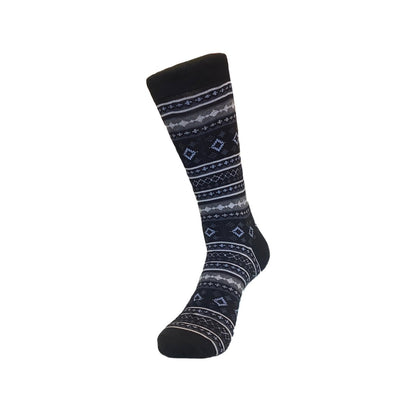 Festive Fair Isle Holiday Pattern Socks (Adult Large - Men's Shoe Sizes 8 - 12) FestiveFairLG