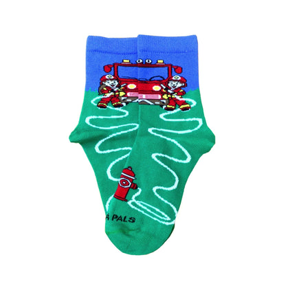 Fire Fighters and Truck Socks (Ages 3 - 7)