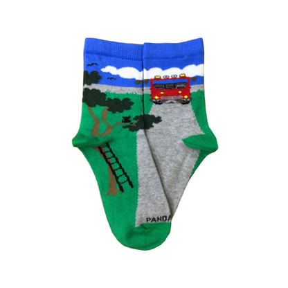Firetruck Socks from the Sock Panda (Ages 5 - 7)