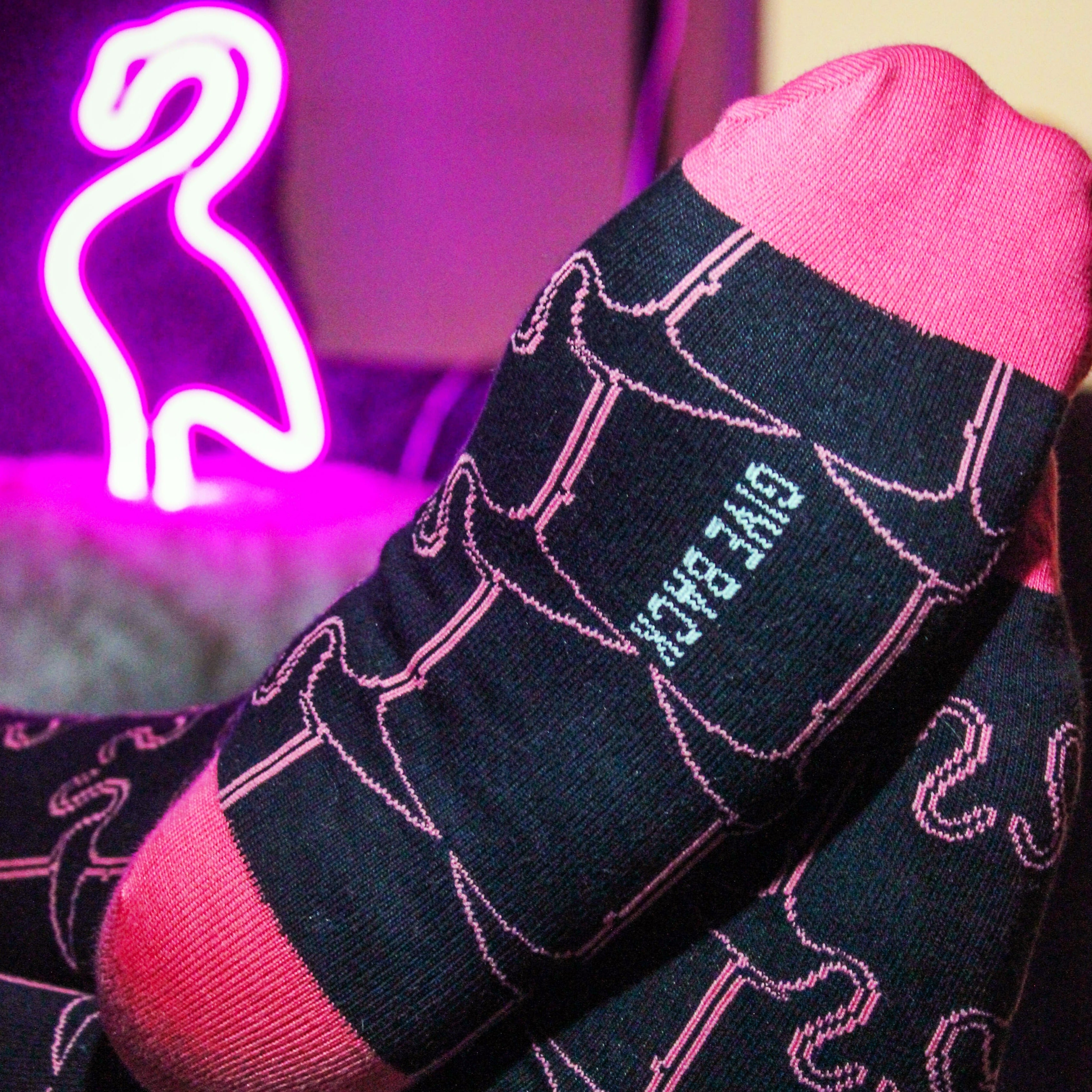 Stylish Flamingo Pattern Socks from the Sock Panda