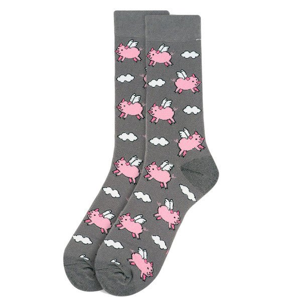 Flying Pigs Socks (Adult Large - Men's Shoe Sizes 8-12)
