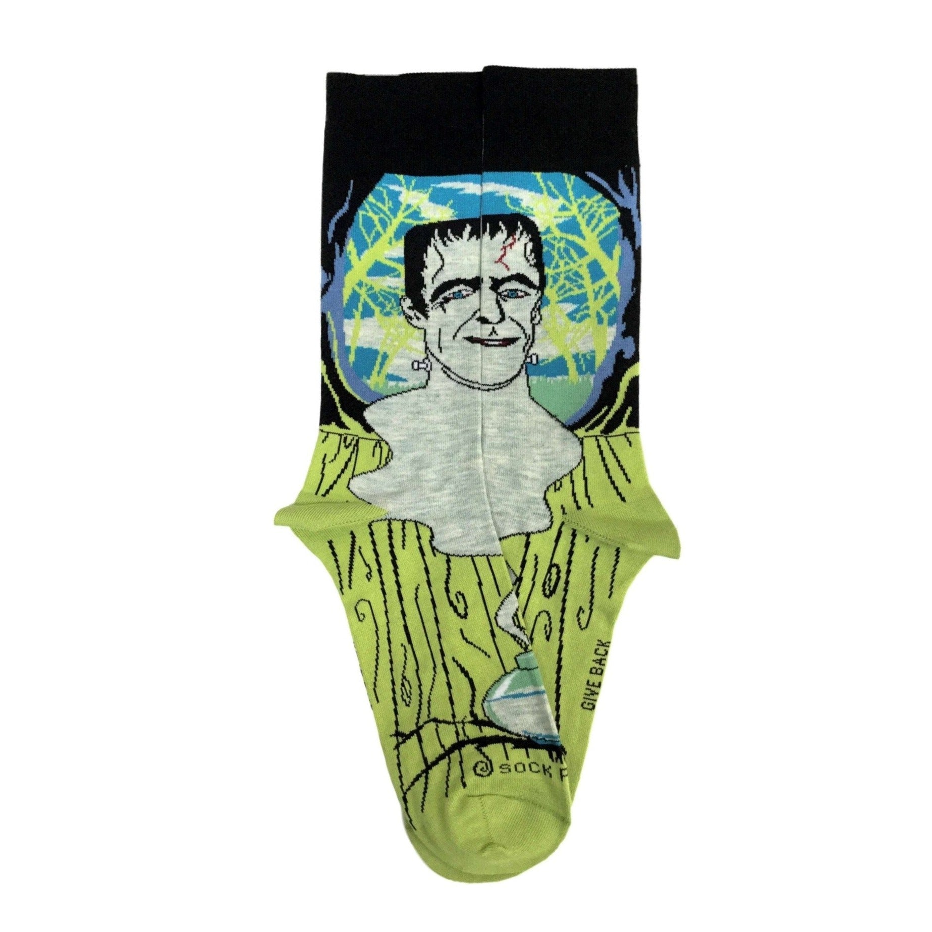Frankenstein's Monster Socks from the Sock Panda (Adult Large - Men's Shoe Sizes 8 - 12)
