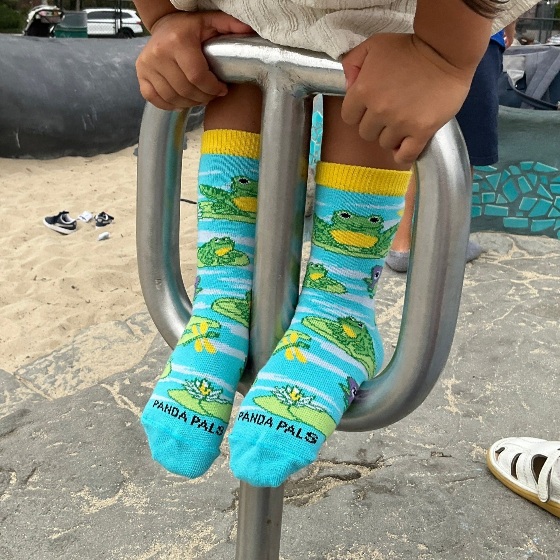 Frog on Lily Pads Socks from the Sock Panda (Ages 3 - 7)