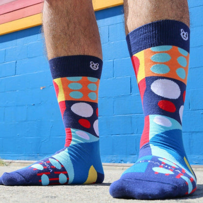 Fun Abstract Geometric Pattern Socks from the Sock Panda (Adult Large - Men's Shoe Sizes 8 - 12)