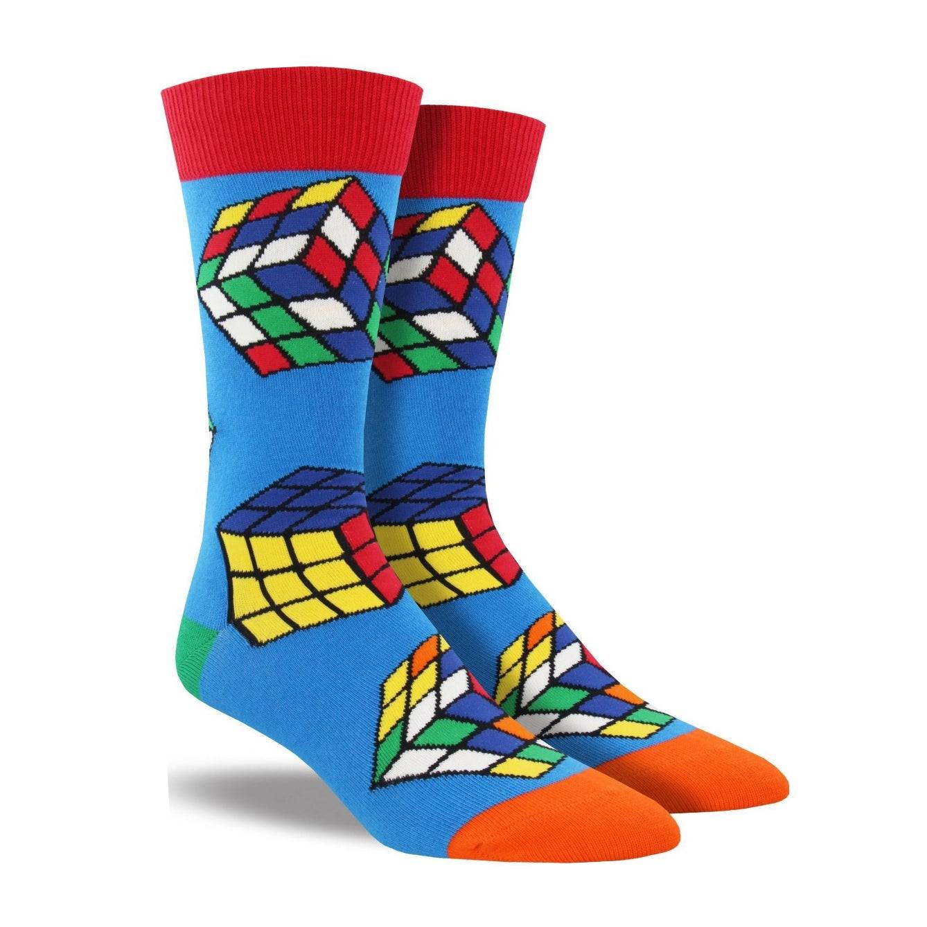 Fun Puzzle Cube Socks - Sock Panda (Adult Large - Men's Shoe Sizes 8 - 12)