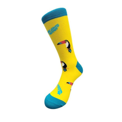 Fun Toucan on a Branch Socks from the Sock Panda (Adult Large - Men's Shoe Sizes 8 - 12)